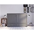 Bowery Hill Traditional Solid Wood Bed Chest with USB Charging Station in Gray