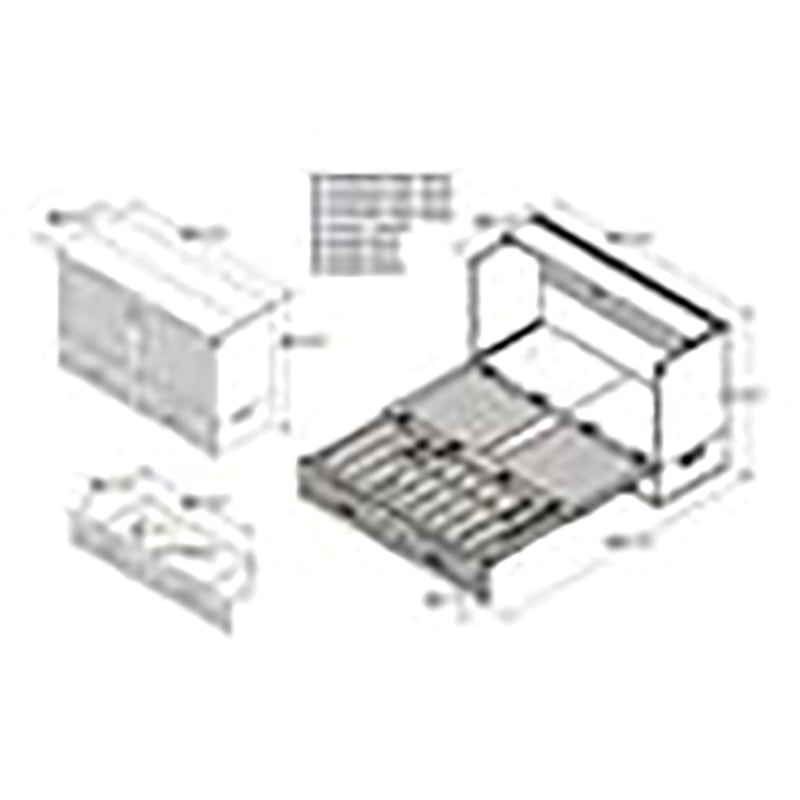 Bowery Hill Traditional Solid Wood Bed Chest with USB Charging Station in Gray