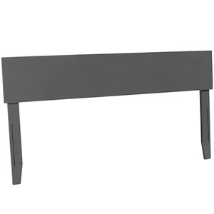 Bowery Hill Solid Wood Panel Full Headboard in Gray
