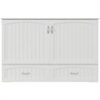 Bowery Hill Traditional Wood Queen Murphy Bed Chest in White