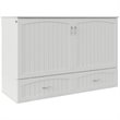 Bowery Hill Traditional Wood Queen Murphy Bed Chest in White