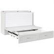 Bowery Hill Traditional Wood Queen Murphy Bed Chest in White