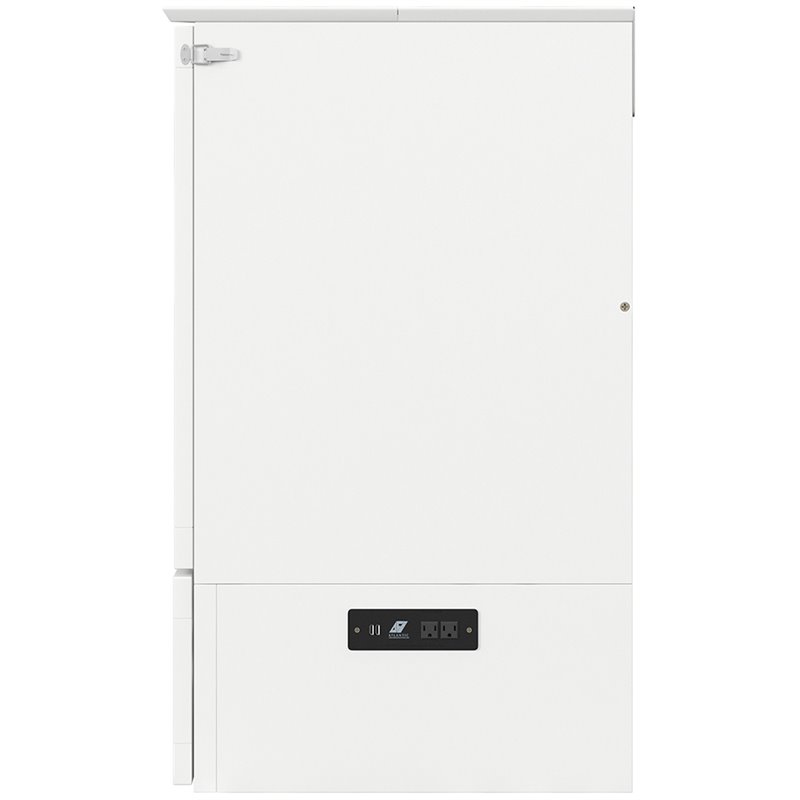 Bowery Hill Traditional Wood Queen Murphy Bed Chest in White