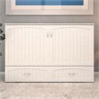 Bowery Hill Traditional Wood Queen Murphy Bed Chest in White