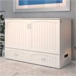 Bowery Hill Traditional Wood Queen Murphy Bed Chest in White