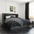 Bowery Hill Traditional Solid Wood Murphy Queen Size Bed Chest in Gray