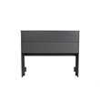 Bowery Hill Farmhouse Solid Wood Bookcase Full Headboard in Gray