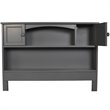 Bowery Hill Farmhouse Solid Wood Bookcase Twin Headboard in Gray