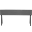 Bowery Hill Adjustable Modern Solid Wood Panel Queen Headboard in Gray
