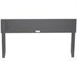 Bowery Hill Adjustable Modern Solid Wood Panel Queen Headboard in Gray