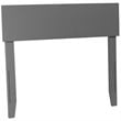 Bowery Hill Solid Wood Panel Twin Headboard in Gray