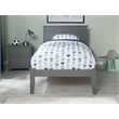 Bowery Hill Modern Wood Twin Platform Bed with Attachable USB in Gray