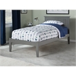 Bowery Hill Modern Wood Twin Platform Bed with Attachable USB in Gray