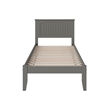 Bowery Hill Modern Wood Twin Platform Bed with Attachable USB in Gray