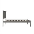 Bowery Hill Modern Wood Full Platform Bed with Attachable USB in Gray