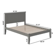 Bowery Hill Modern Wood Full Platform Bed with Attachable USB in Gray