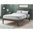 Bowery Hill Modern Wood Full Platform Bed with Attachable USB in Gray