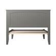 Bowery Hill Modern Wood Full Platform Bed with Attachable USB in Gray