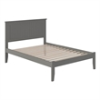Bowery Hill Modern Wood Full Platform Bed with Attachable USB in Gray