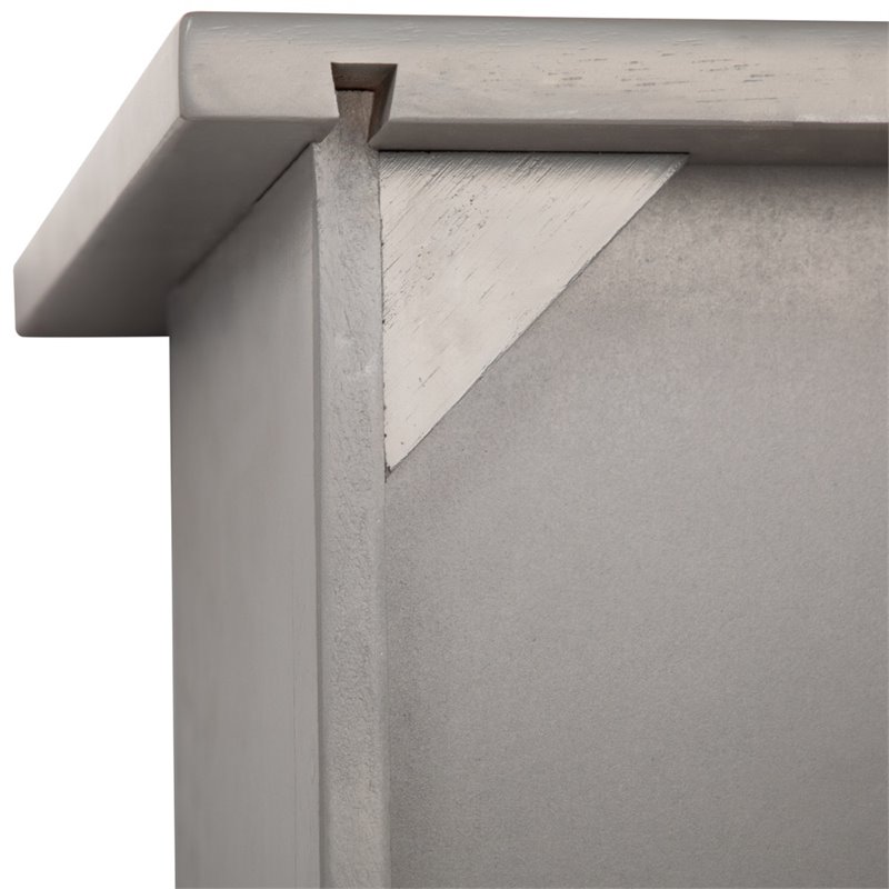 Bowery Hill Solid Wood Staircase Bunk Twin Over Full with Twin Trundle in Gray