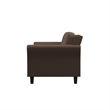 Bowery Hill Cushion Back Transitional Polyester Microfiber Loveseat in Brown