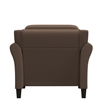 Bowery Hill Tufted Back Transitional Polyester Microfiber Chair in Brown