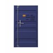 Bowery Hill Industrial Contemporary Metal Chest with 1 Door in Blue