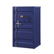 Bowery Hill Industrial Contemporary Metal Chest with 1 Door in Blue