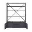 Bowery Hill Modern Metal Bookshelf and Ladder Stand for TVs up to 66