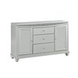 Bowery Hill Buffet Server with 3 Drawers and 2 Doors in Platinum