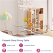 Bowery Hill Contemporary Pub Table in Clear Glass and Chrome