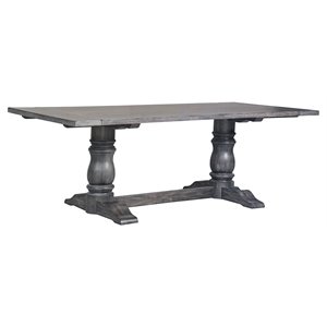 Bowery Hill Rustic Contemporary Dining Table in Weathered Gray