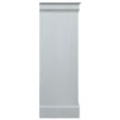 Bowery Hill Traditional 5 Drawer Wood Chest in Platinum Gray