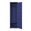Bowery Hill Contemporary Metal Wardrobe Armoire with 1 Door in Blue