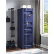 Bowery Hill Contemporary Metal Wardrobe Armoire with 1 Door in Blue