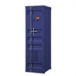 Bowery Hill Contemporary Metal Wardrobe Armoire with 1 Door in Blue