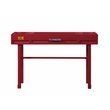 Bowery Hill Contemporary Vanity Computer Office Home Metal Desk in Red