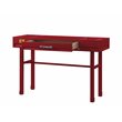 Bowery Hill Contemporary Vanity Computer Office Home Metal Desk in Red