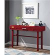 Bowery Hill Contemporary Vanity Computer Office Home Metal Desk in Red