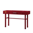 Bowery Hill Contemporary Vanity Computer Office Home Metal Desk in Red