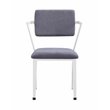 Bowery Hill Contemporary Metal Chair in Gray and White
