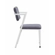 Bowery Hill Contemporary Metal Chair in Gray and White