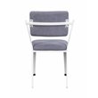 Bowery Hill Contemporary Metal Chair in Gray and White