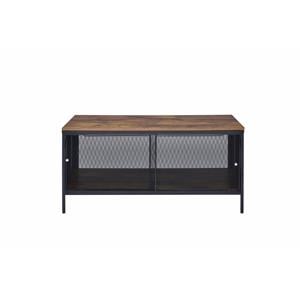 Bowery Hill Contemporary Coffee Table in Antique Oak and Black