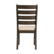 Bowery Hill Solid Wood 7-Piece Dining Set in Warm Walnut/Taupe