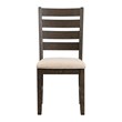 Bowery Hill Solid Wood 7-Piece Dining Set in Warm Walnut/Taupe