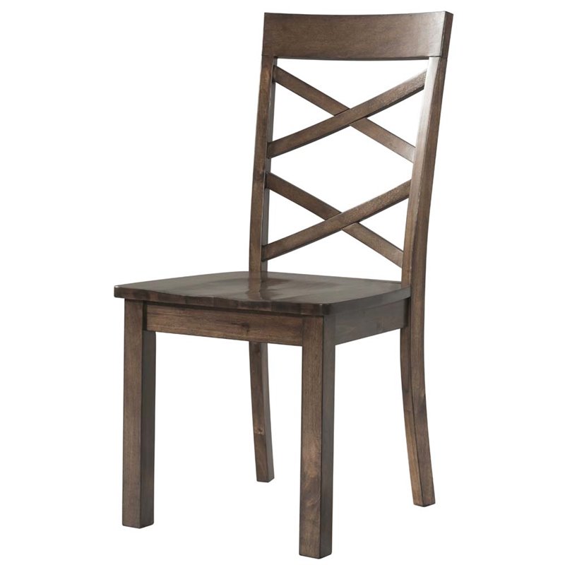 Bowery Hill Solid Wood 6-Piece Dining Set in Warm Walnut