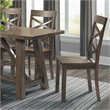 Bowery Hill Solid Wood 6-Piece Dining Set in Warm Walnut