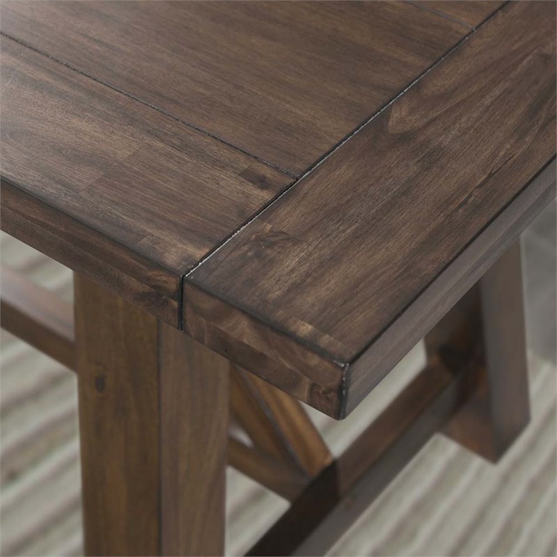 Bowery Hill Solid Wood 6-Piece Dining Set in Warm Walnut