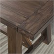 Bowery Hill Solid Wood 6-Piece Dining Set in Warm Walnut